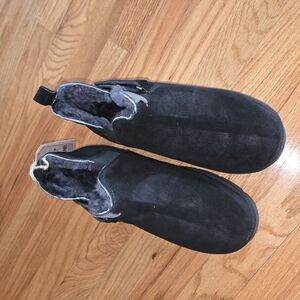 Women's Black Suede Slip-On Shoes